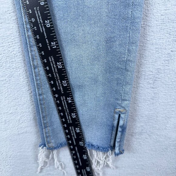 Kensie Jeans Skinny Jeans Vintage Luxe Distressed Ankle Slit Blue Size 2/26 - Picture 8 of 10